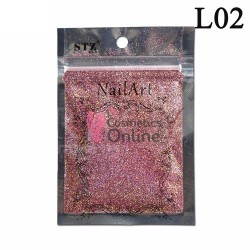 Decor pentru unghii NADP030BB sclipici Laser Holografic  Light Pink